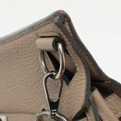 Pre Owned Hermes Grey Clemence Leather Jypsiere 28 Bag