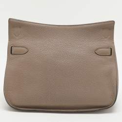 Pre Owned Hermes Grey Clemence Leather Jypsiere 28 Bag