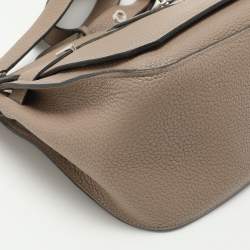 Pre Owned Hermes Grey Clemence Leather Jypsiere 28 Bag