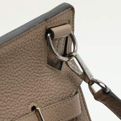 Pre Owned Hermes Grey Clemence Leather Jypsiere 28 Bag