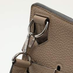 Pre Owned Hermes Grey Clemence Leather Jypsiere 28 Bag