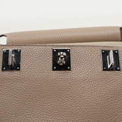 Pre Owned Hermes Grey Clemence Leather Jypsiere 28 Bag