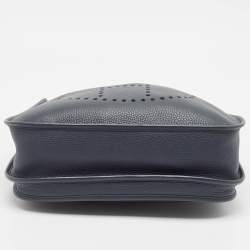 Pre Owned Hermès Bleu Obscur Taurillon Clemence Leather Evelyne III GM Bag
