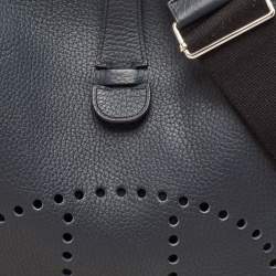 Pre Owned Hermès Bleu Obscur Taurillon Clemence Leather Evelyne III GM Bag