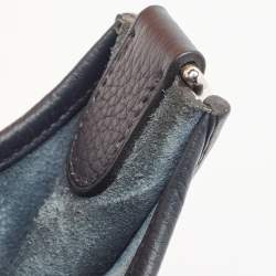 Pre Owned Hermès Bleu Obscur Taurillon Clemence Leather Evelyne III GM Bag