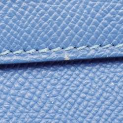 Pre Owned Hermes Blue Paradis Epsom Leather Palladium Hardware Kelly Sellier 35 Bag