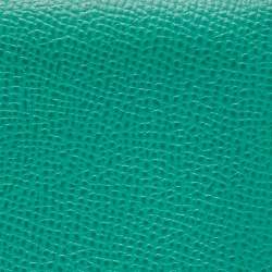 Pre Owned Hermes Menthe/Bleu Brume Epsom Leather Calvi Duo Card Holder