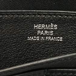Pre Owned Hermes Noir Swift Leather Dogon Recto Verso Wallet