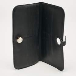 Pre Owned Hermes Noir Swift Leather Dogon Recto Verso Wallet