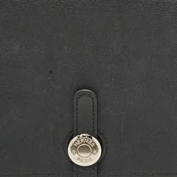Pre Owned Hermes Noir Swift Leather Dogon Recto Verso Wallet