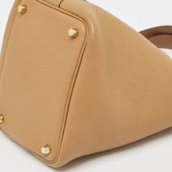 Hermès Biscuit Taurillon Clemence Leather Picotin Lock 18 Bag