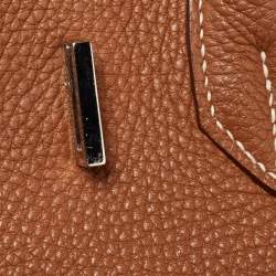 Hermes Gold Togo Leather Palladium Finish Birkin 30 Bag