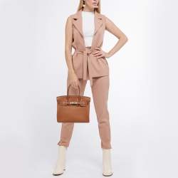 Hermes Gold Togo Leather Palladium Finish Birkin 30 Bag