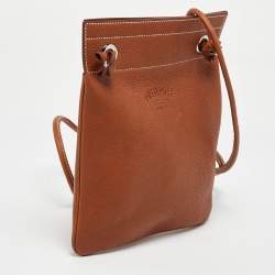 Pre Owned Hermes Fauve Leather Barenia Faubourg Mini Aline Bag