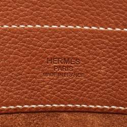Pre Owned Hermes Fauve Leather Barenia Faubourg Mini Aline Bag