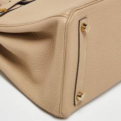 Hermes Trench Togo Leather Gold Finish Birkin 30 Bag