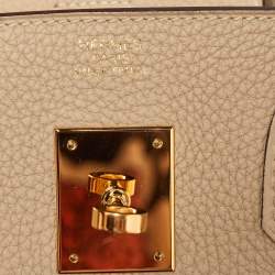Hermes Trench Togo Leather Gold Finish Birkin 30 Bag