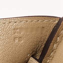 Hermes Trench Togo Leather Gold Finish Birkin 30 Bag