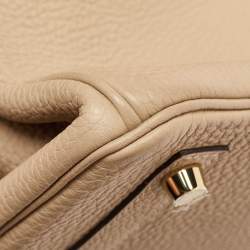 Hermes Trench Togo Leather Gold Finish Birkin 30 Bag