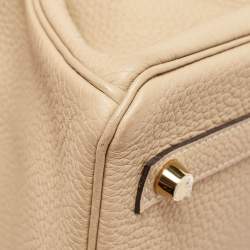 Hermes Trench Togo Leather Gold Finish Birkin 30 Bag