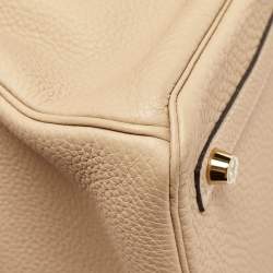 Hermes Trench Togo Leather Gold Finish Birkin 30 Bag