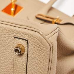 Hermes Trench Togo Leather Gold Finish Birkin 30 Bag