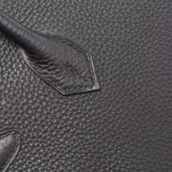 Pre Owned Hermes Black Togo Leather Palladium Finish Birkin 25 Bag