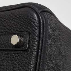 Pre Owned Hermes Black Togo Leather Palladium Finish Birkin 25 Bag