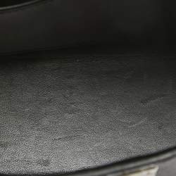 Pre Owned Hermes Noir Epsom Leather Palladium Finish Mini Kelly II Sellier 20 Bag