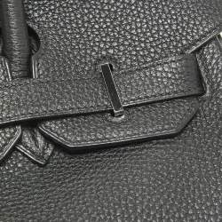 Hermes Noir Togo Leather Palladium Finish Birkin 30 Bag