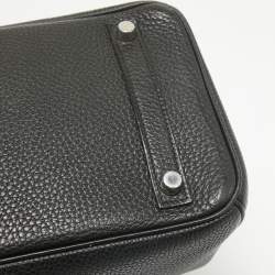 Hermes Noir Togo Leather Palladium Finish Birkin 30 Bag