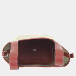 Pre Owned Hermes Bicolour Canvas/Leather Picotin 18 Shoulder Bag
