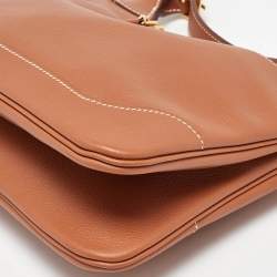 Pre Owned Hermes Gold Evercolor Leather Gold Finish Trim DUO 24 Bag