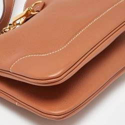 Pre Owned Hermes Gold Evercolor Leather Gold Finish Trim DUO 24 Bag