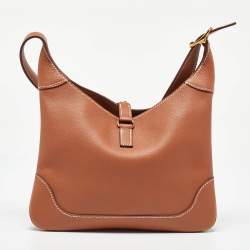 Pre Owned Hermes Gold Evercolor Leather Gold Finish Trim DUO 24 Bag