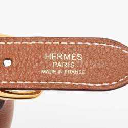 Pre Owned Hermes Gold Evercolor Leather Gold Finish Trim DUO 24 Bag
