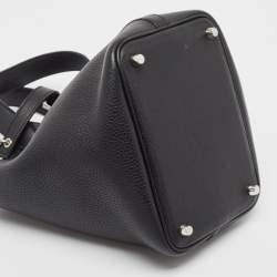 Hermes Black Togo Leather Picotin Lock 18 Bag