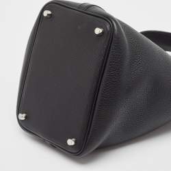 Hermes Black Togo Leather Picotin Lock 18 Bag