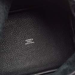 Hermes Black Togo Leather Picotin Lock 18 Bag