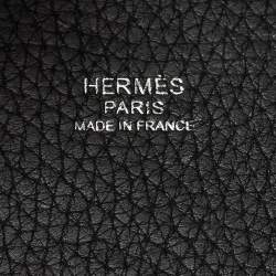 Hermes Black Togo Leather Picotin Lock 18 Bag