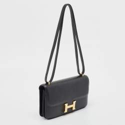 Hermes Black Epsom Leather Constance Elan Bag