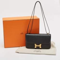 Hermes Black Epsom Leather Constance Elan Bag