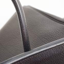 Hermes Noir Togo Leather Palladium Finish Birkin 35 Bag 