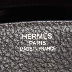 Hermes Noir Togo Leather Palladium Finish Birkin 35 Bag 