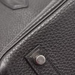 Hermes Noir Togo Leather Palladium Finish Birkin 35 Bag 