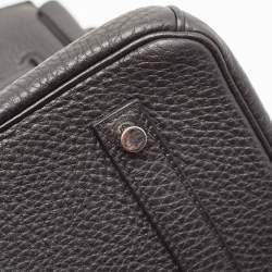 Hermes Noir Togo Leather Palladium Finish Birkin 35 Bag 