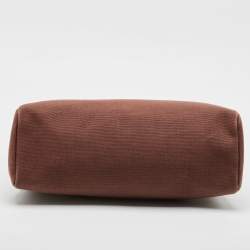 Pre Owned Hermes Rouge H Toile and Leather Herbag Zip 39 Bag