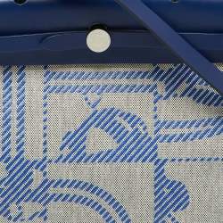 Pre Owned Hermes Bleu France/Ecru Vache Hunter and Toile H Brides de Gala Herbag Zip 31 Bag