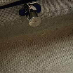 Pre Owned Hermes Bleu France/Ecru Vache Hunter and Toile H Brides de Gala Herbag Zip 31 Bag