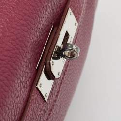 Pre Owned Hermes Tosca Taurillon Clemence Leather Palladium Finish Kelly Retourne 35 Bag